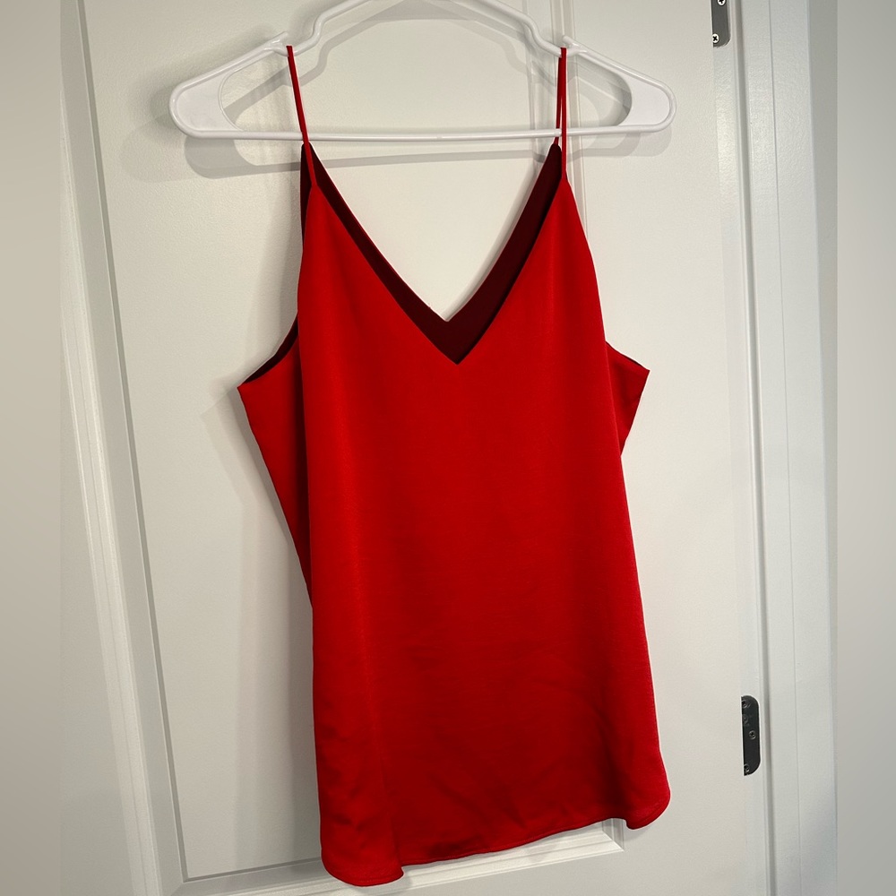 Express reversible spaghetti strap dress shirt.
